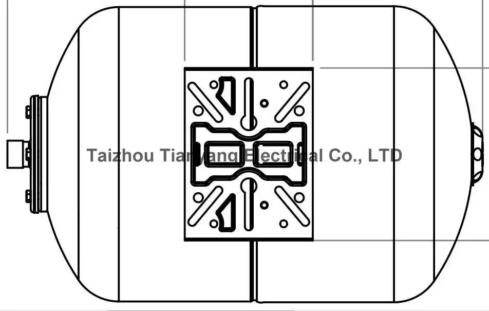 Horizontal Diaphragm Membrane Pressure Tanks Vessels of 50 Liter Capacity